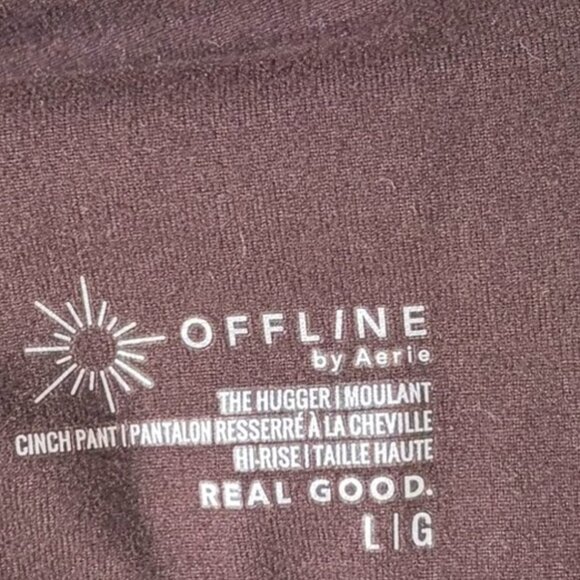 Offline By Aerie Brown The Hugger Cinch Pant Women's Large - Picture 8 of 9